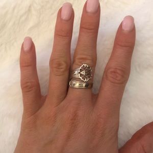 Alex and Ani Lotus Peace Petals Spoon Ring